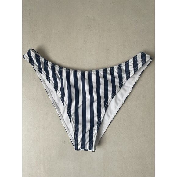Kenny Flowers Swim Sporty Bikini Bottom Hamptons Striped Swimwear - Picture 1 of 10